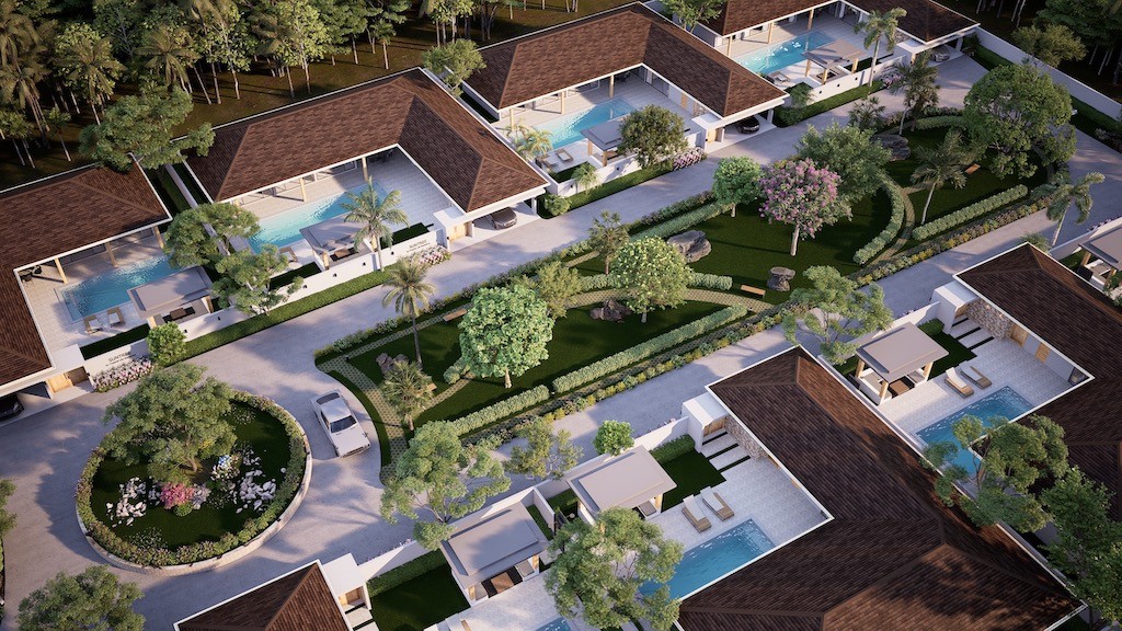 Choeng Mon Pool Villas Aerial