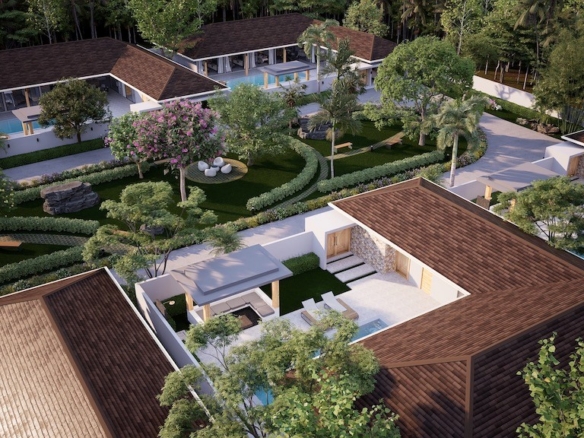 Choeng Mon pool Villas Aerial