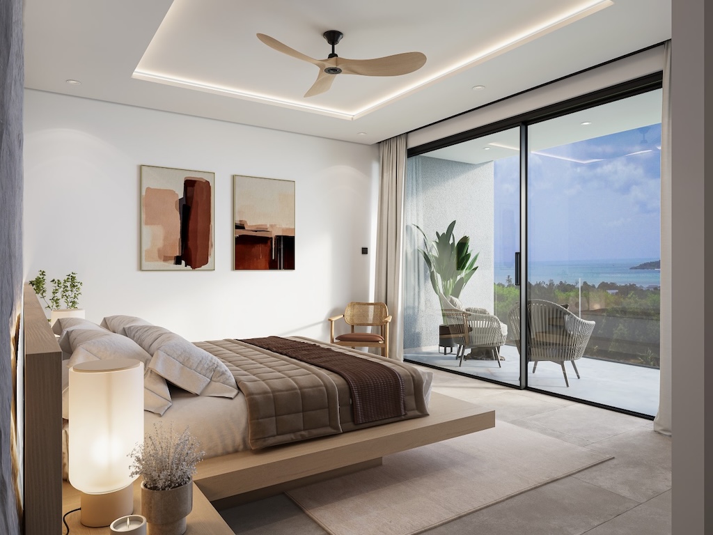 Choeng Mon Sea View Villas Bedroom
