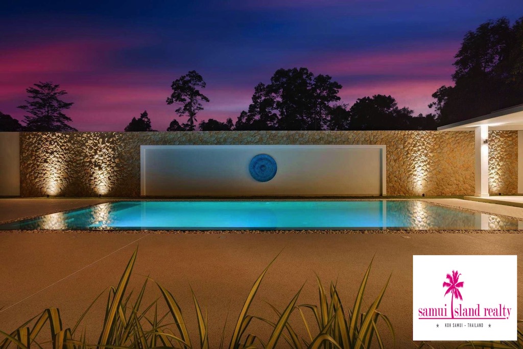 Contemporary Villa For Sale In Koh Samui Pool Night