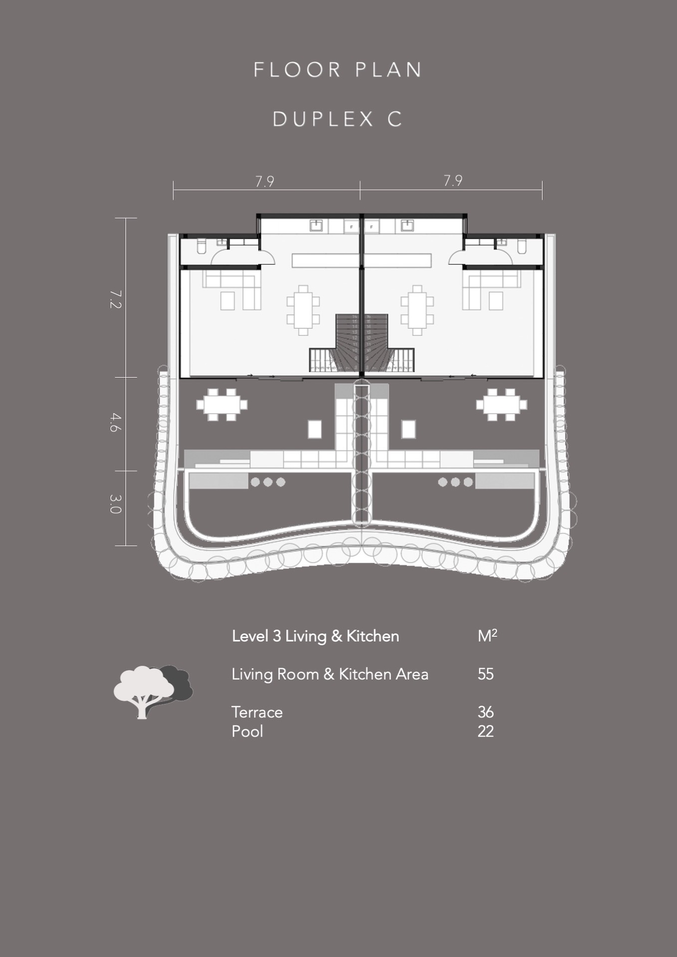 Darika Residence II Ko Samui Darika Duplex C Living Are Plan
