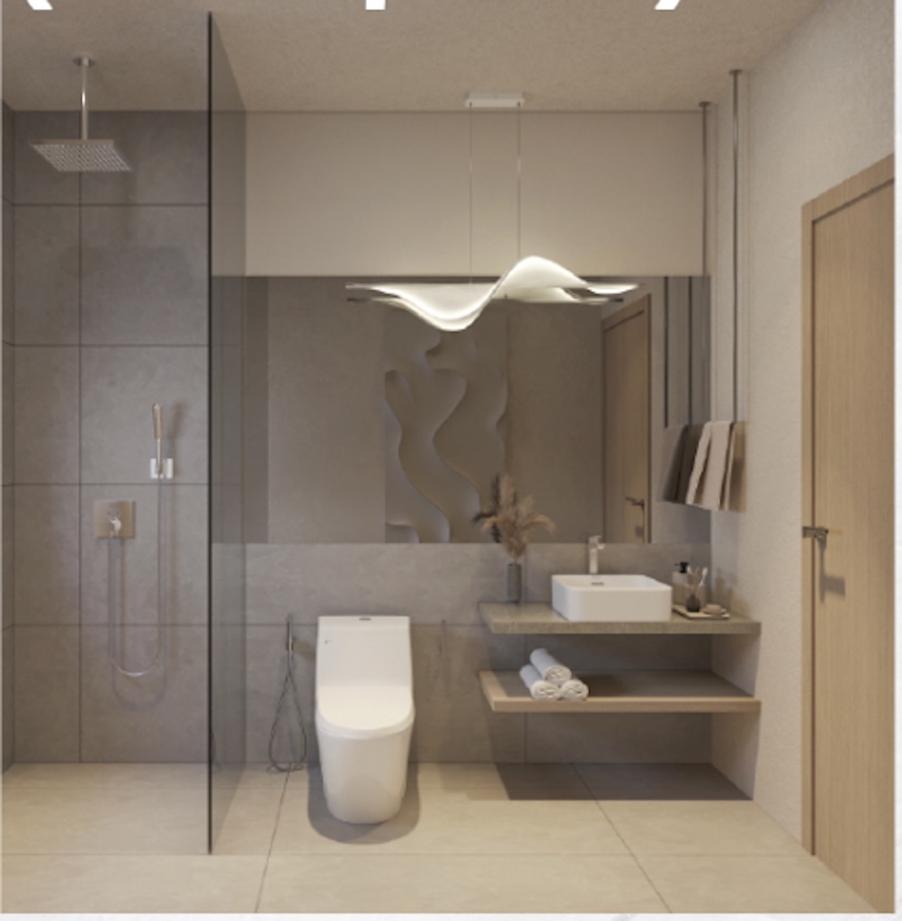 Duplex Apartments At Valentine Village Koh Samui Bathroom