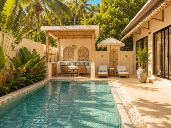 Eden Beach 2-Bed Villas Pool Area
