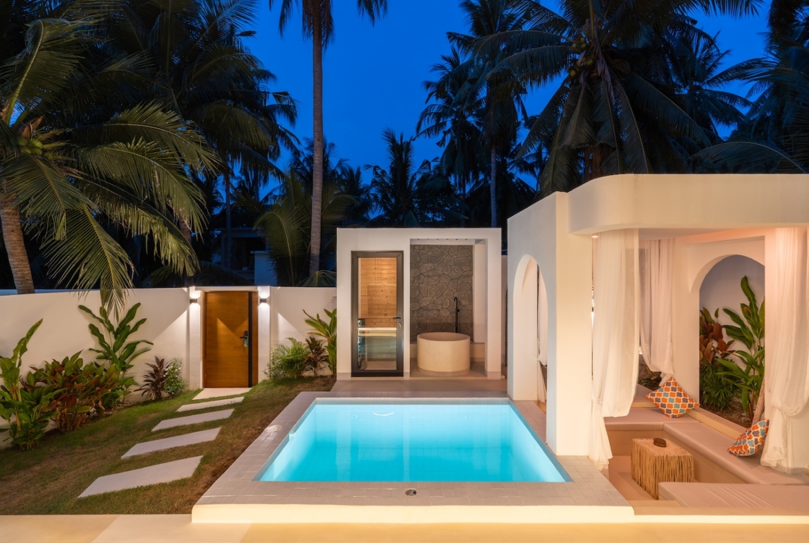 Eterno Villas Koh Phangan Pool Night