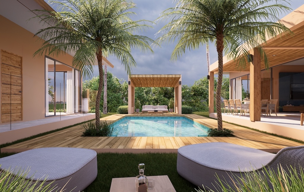 Green Golf Villas Maenam Outdoor Area
