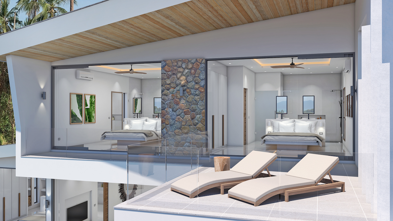 Janatim Ocean View Villas Bedroom Balcony