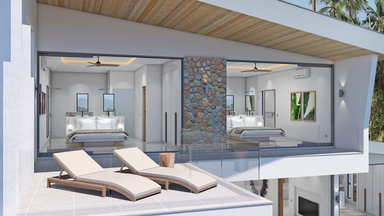 Janatim Ocean View Villas Upper Balcony
