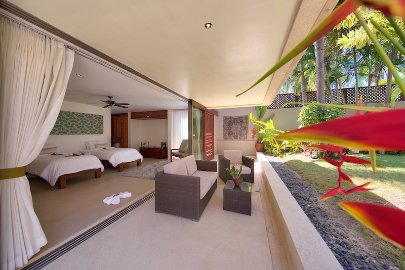 Ko Samui Beachfront Property Bedroom Terrace