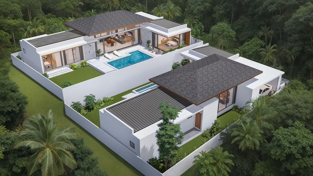 Ko Samui Bophut Villas Aerial Render