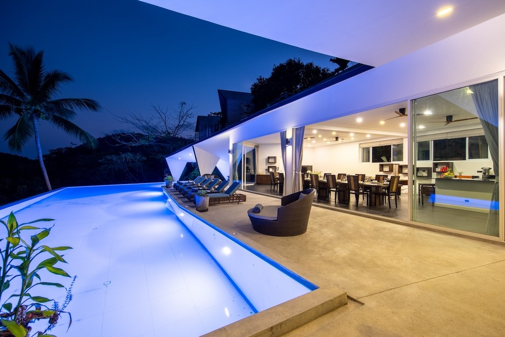 Ko Samui Chaweng Noi Property Terrace At Night