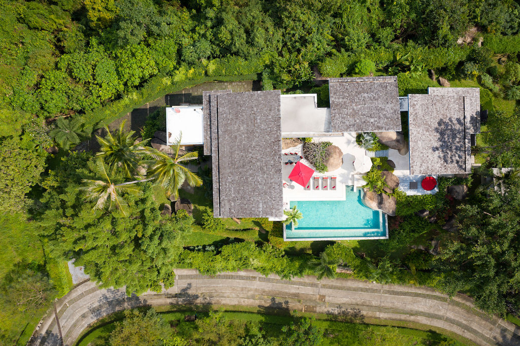 Ko Samui Luxury Property Aerial Above