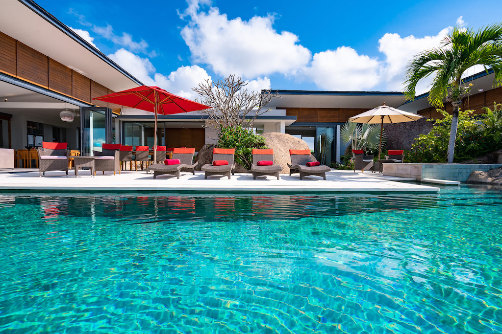Ko Samui Luxury Property Poolside Loungers