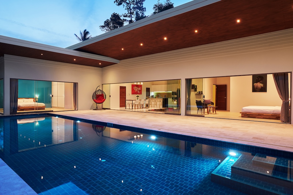 Ko Samui Modern Pool Villa Night
