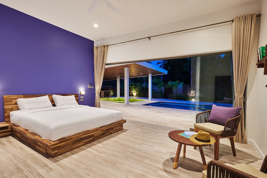 KO Samui Modern Pool Villa Bedroom
