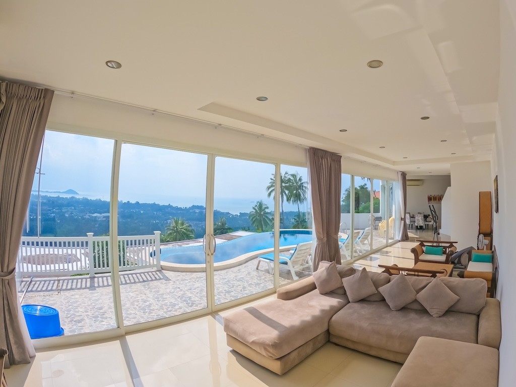 Koh Samui 3 Bedroom Sea View Property Open Plan Living
