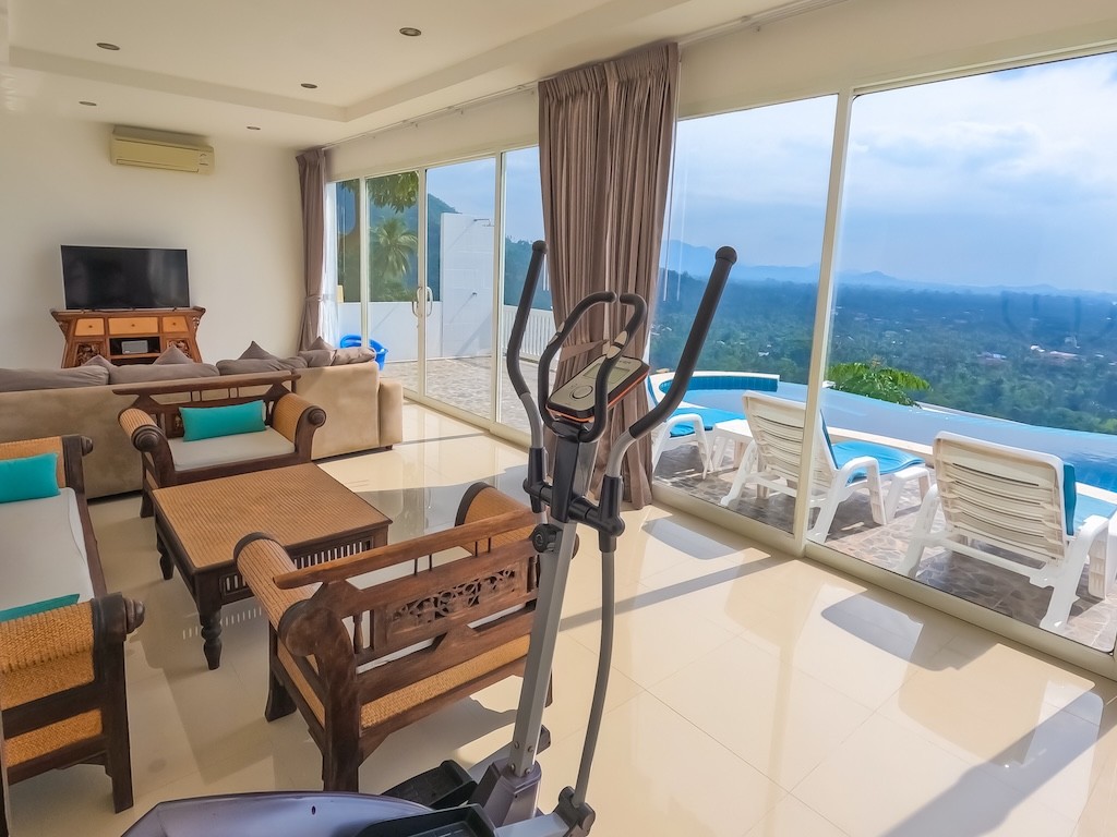 Koh Samui 3 Bedroom Sea View Property Living Area
