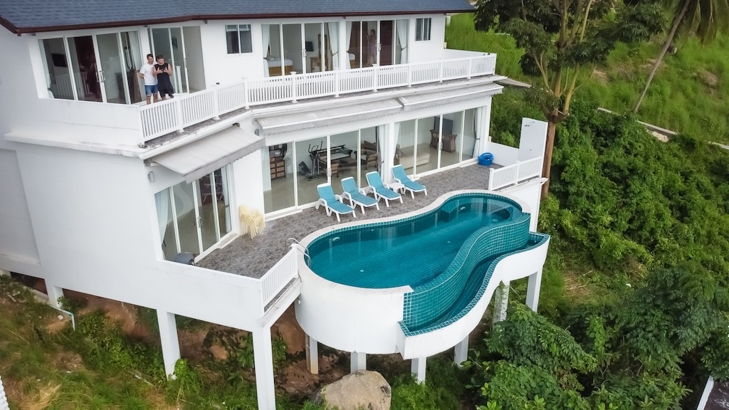 Koh Samui 3 Bedroom Sea View Property Aerial