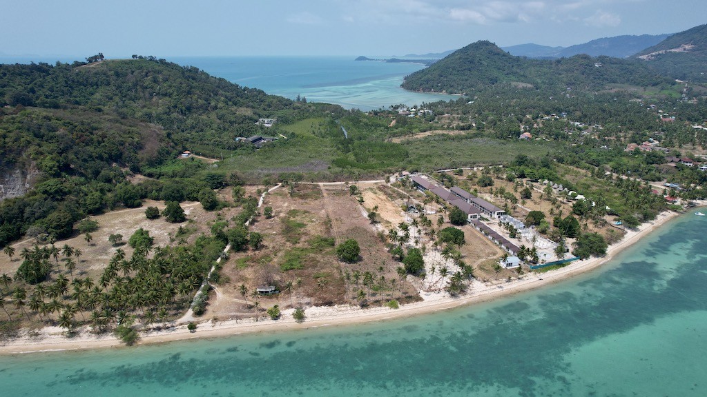 Koh Samui Beach Land For Sale Aerial Front