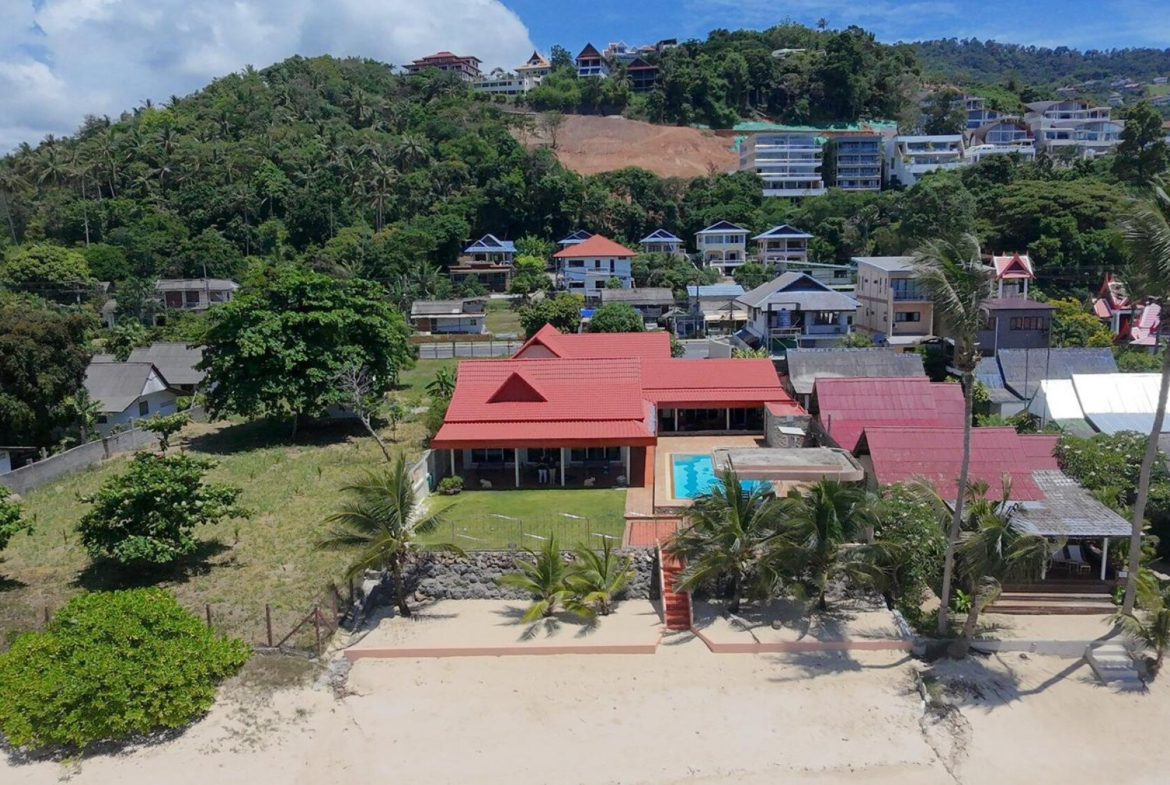 Koh Samui Beach Villa For Sale Aerial Front
