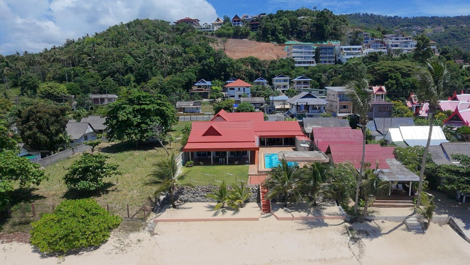 Koh Samui Beach Villa For Sale Koh Samui Beach Villa For Sale Aerial Front