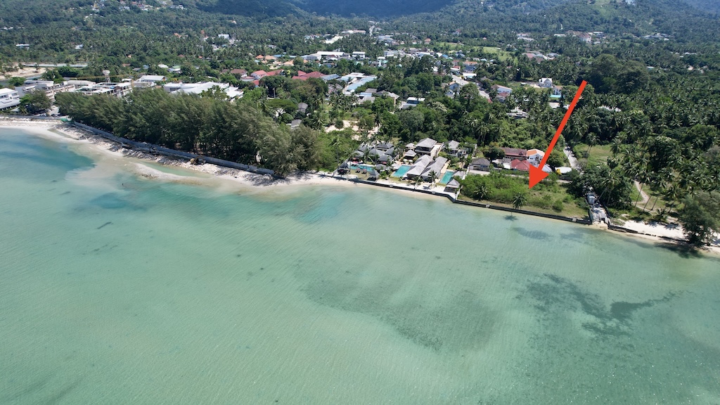 Koh Samui Beachfront Land In Lipa Yai Aerial