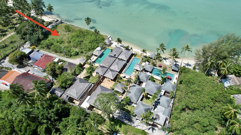 Koh Samui beachfront Land In Lipa Yai Aerial