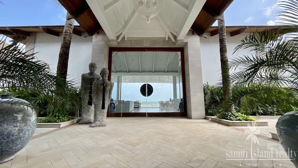 Koh Samui Beachfront Villa Chaweng Lounge Entrance