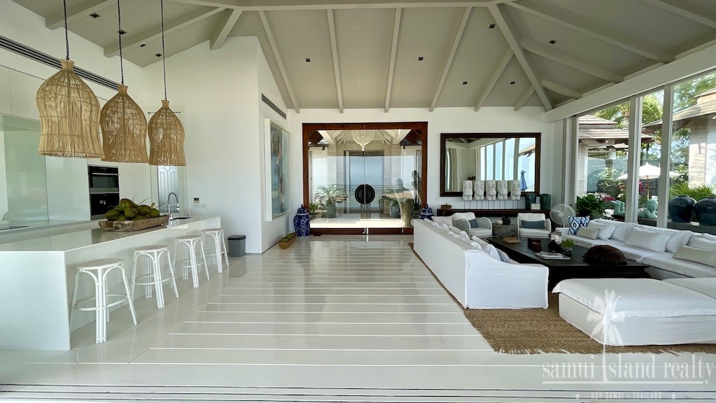 Koh Samui Beachfront Villa Chaweng Living Area