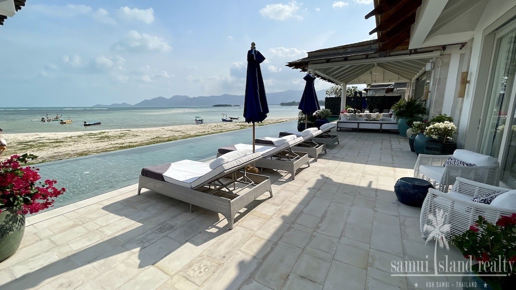 Koh Samui Beachfront Villa Chaweng Sun Loungers