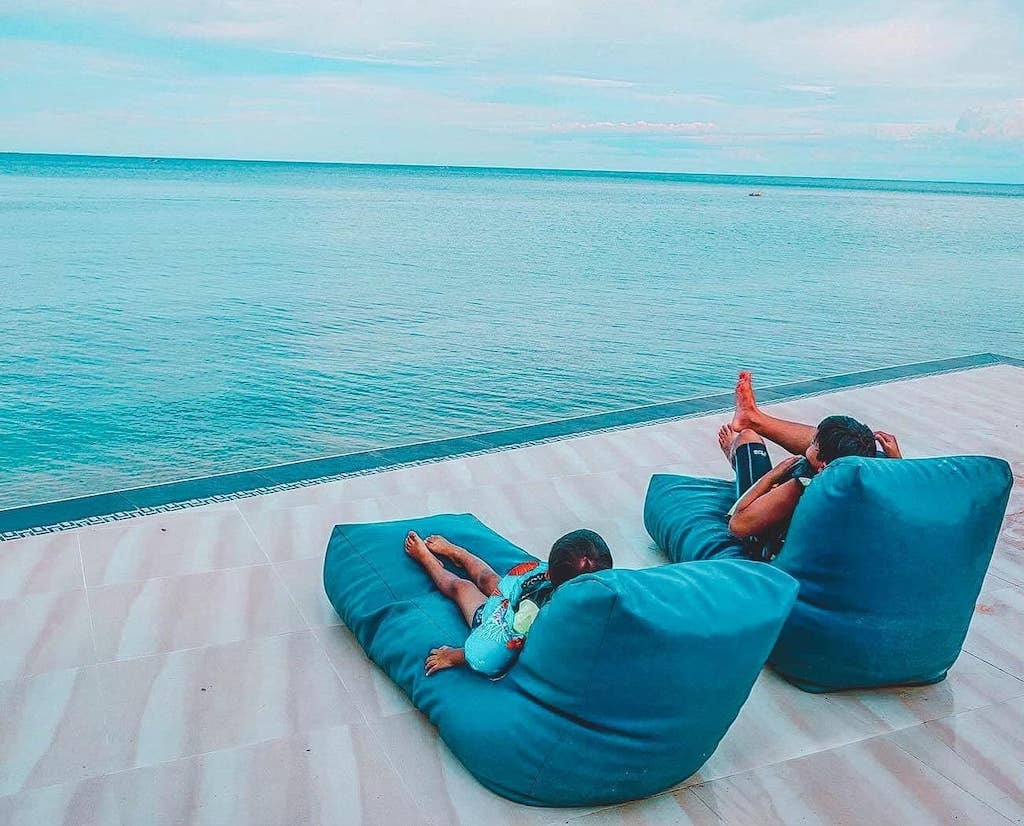 Koh Samui Beachfront resort loungers