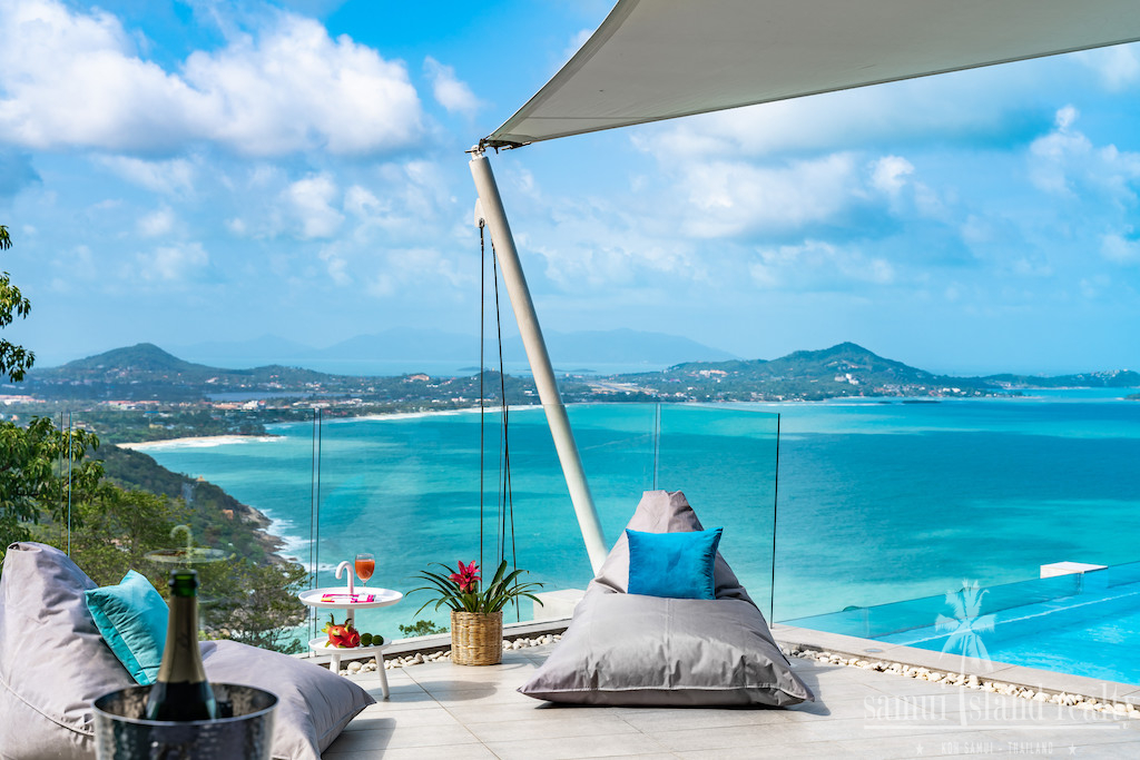 Koh Samui Chaweng Noi Property Terrace Bean Bags