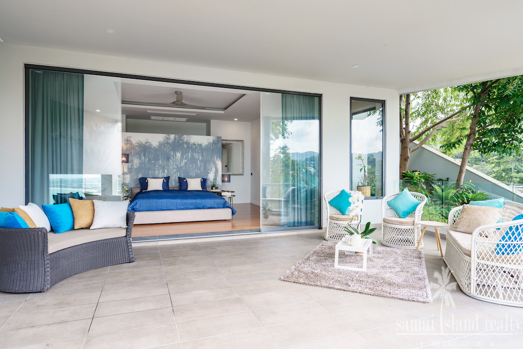 Koh Samui Chaweng Noi Property Bedroom Terrace