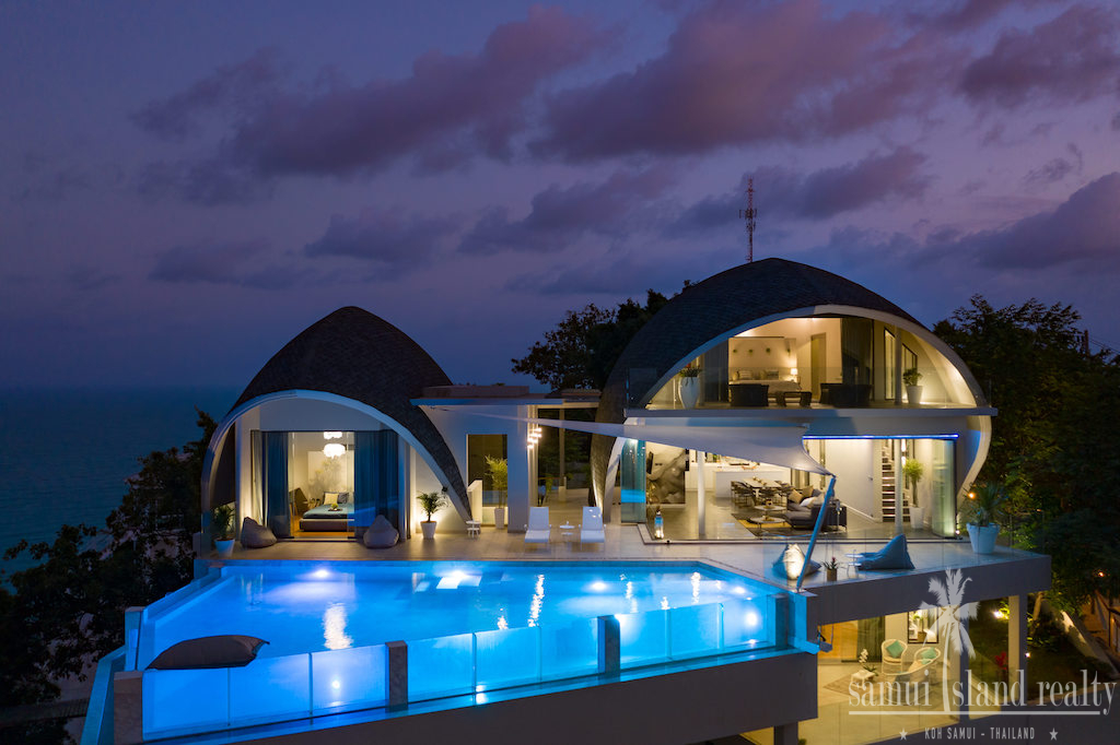 Koh Samui Chaweng Noi Property Night Exterior