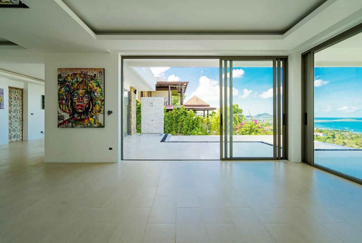 Koh Samui Contemporary Modern Villa Living Area