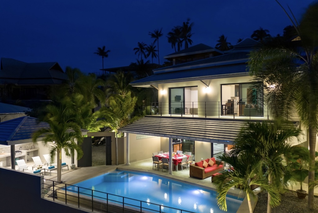 Koh Samui Dual Villa Property For Sale Night
