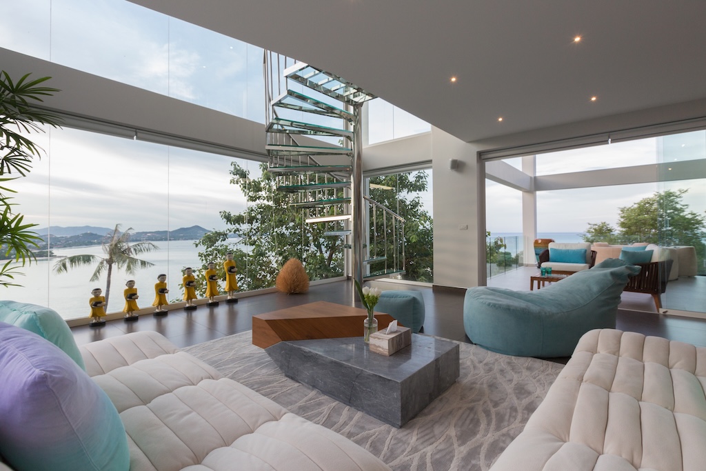 Koh Samui Luxury Sea View Villa Bedroom Lounge