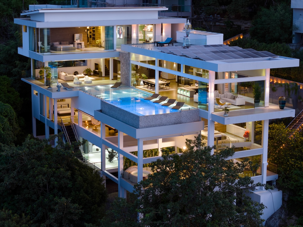 Koh Samui Luxury Sea View Villa Exterior Night
