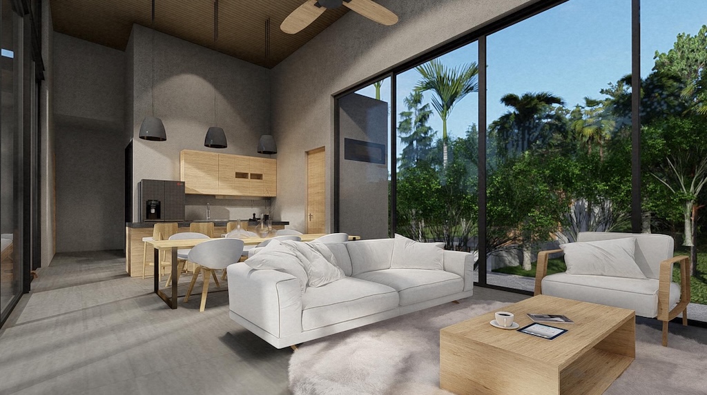 Koh Samui Modern Maenam Villas Living Area