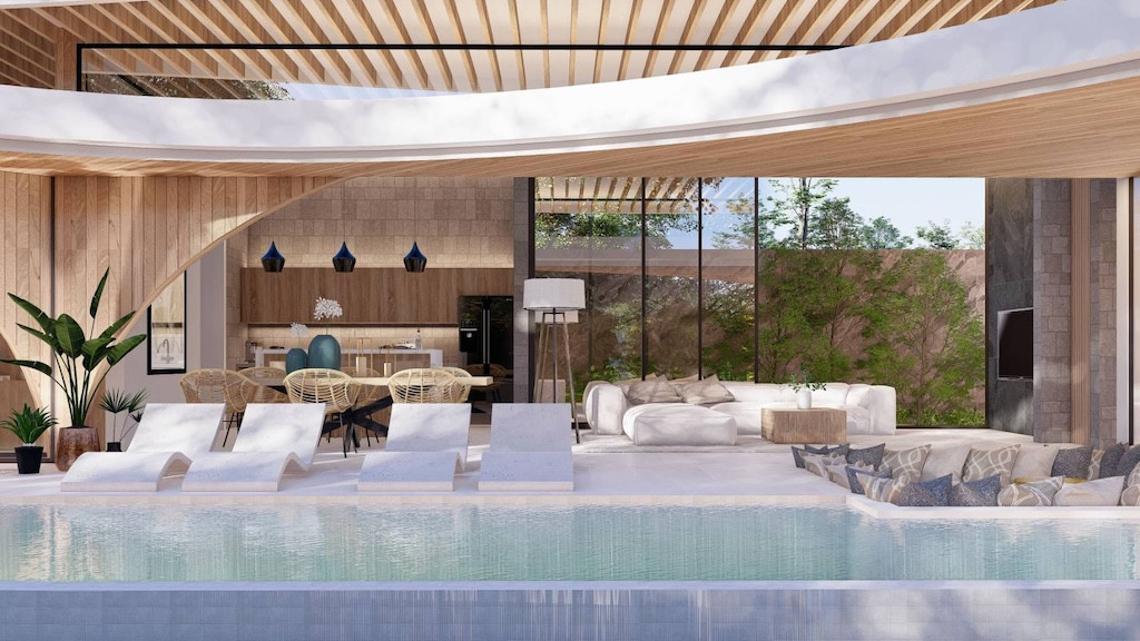 Koh Samui Modern Pool Villas Sun Loungets