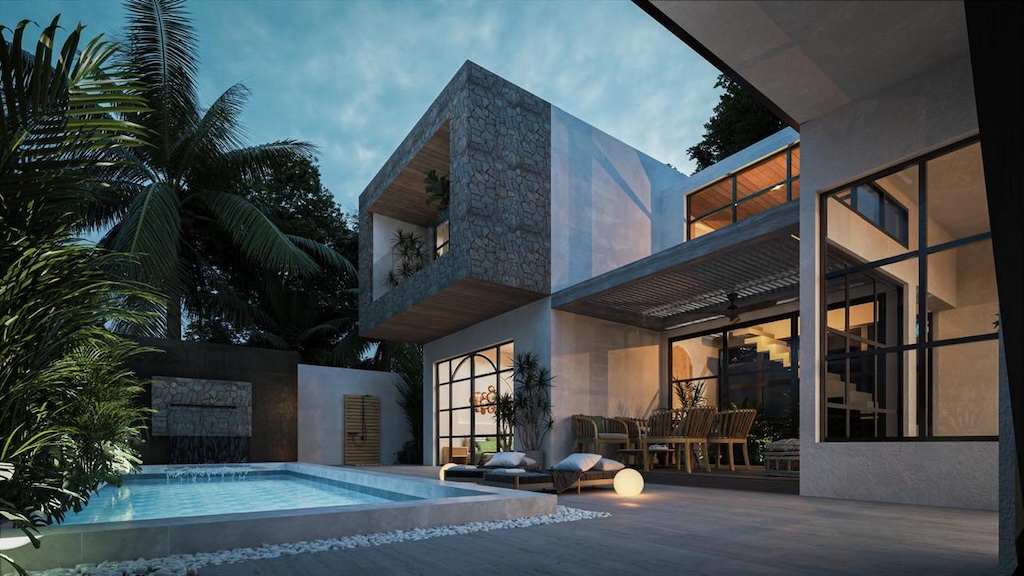 Koh Samui Pool Villas Bangrak Exterior Night