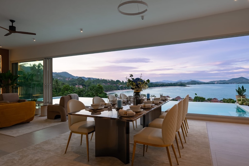 Koh Samui Property Beside Chaweng Noi Beach Evening View