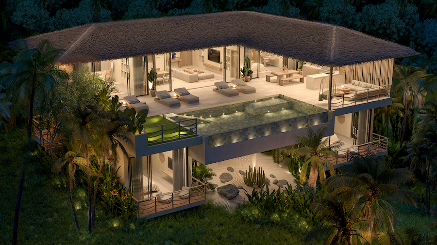 Koh Samui Sea Sunset Villas Exterior Night