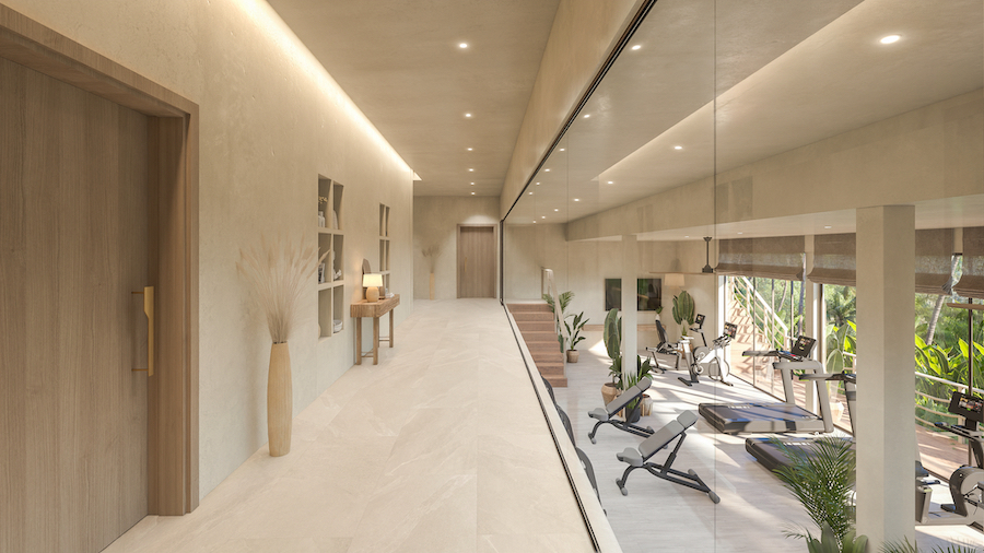 Koh Samui Sea View Properties Corridor With Gym