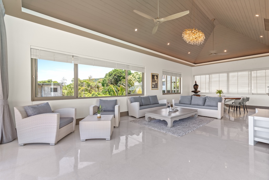 Koh Samui Sea View Property In Bophut Living Area