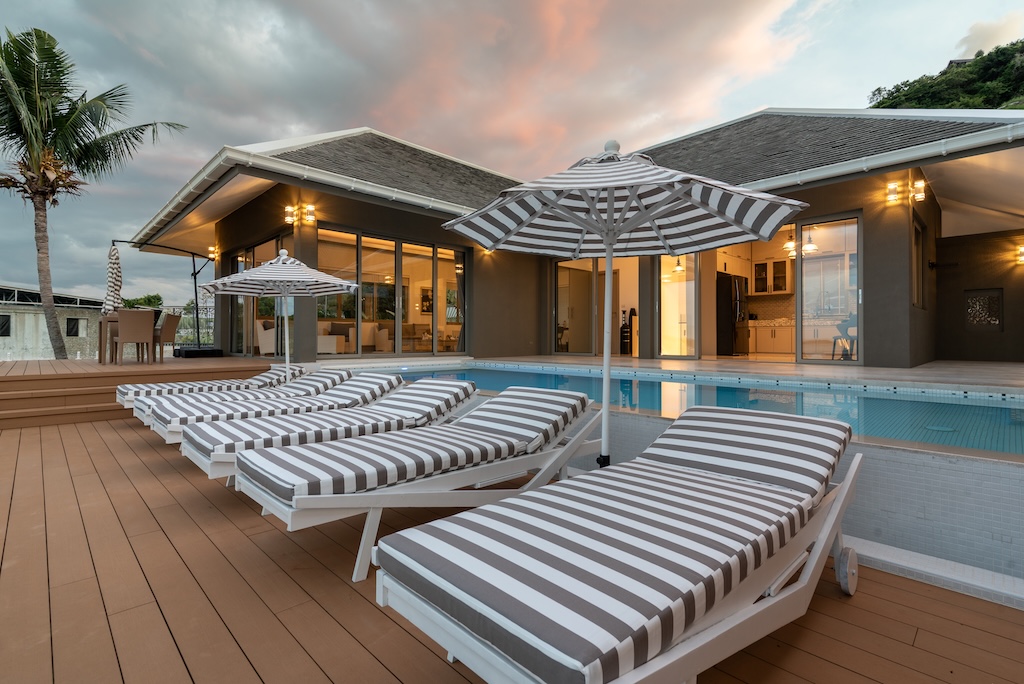 Koh Samui Sea View Property In Bophut Terrace Evening