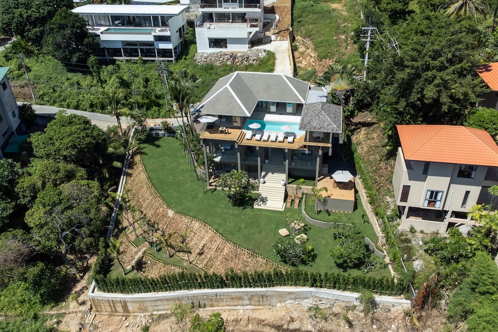 Koh Samui Sea View Property In Bophut Aerial