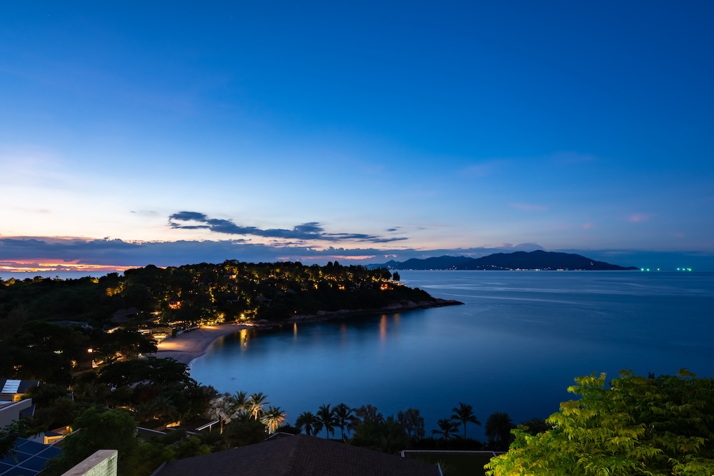 Koh Samui Sea View Property In Plai Laem Night View