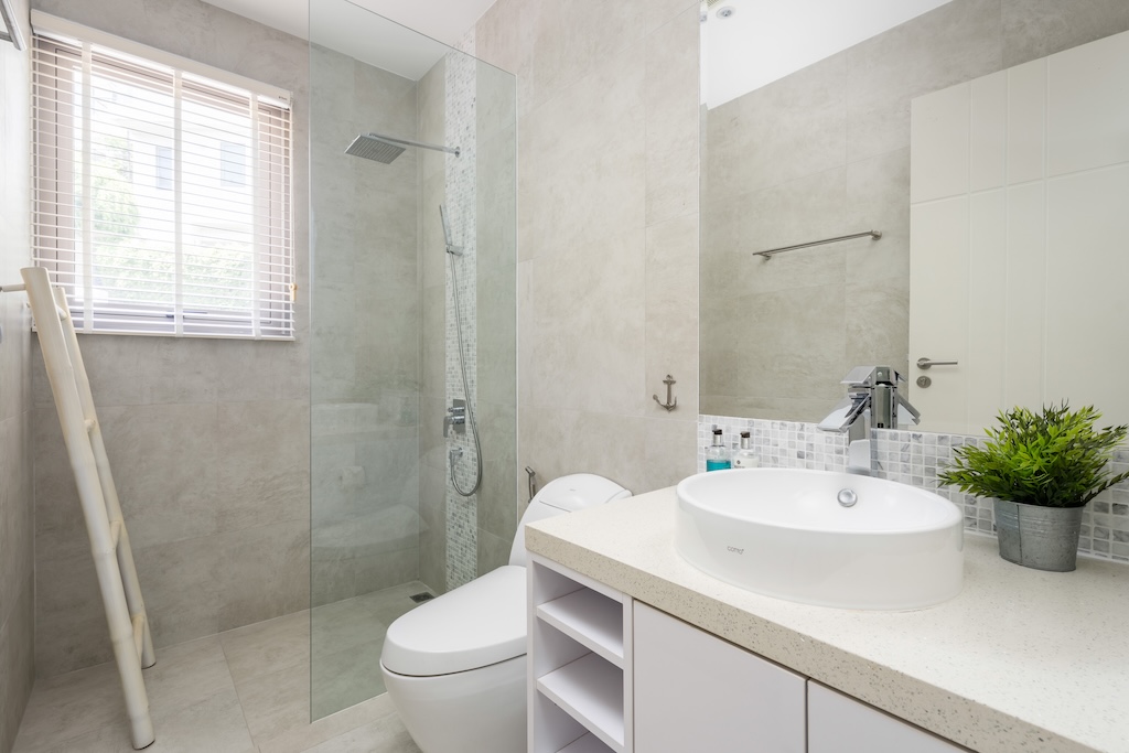 Koh Samui Sea View Property In Plai Laem Bathroom