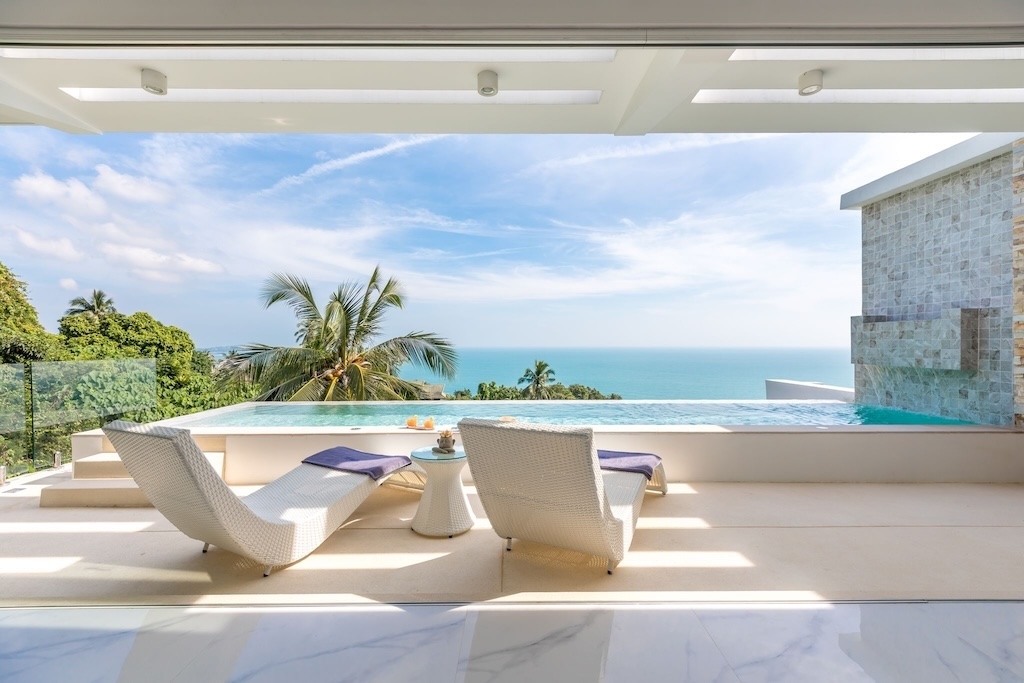 Koh Samui Sea View Villa By Coral Cove Sun Loungers