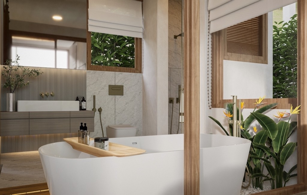Koh Samui Sea view Villa Residences Bathtub